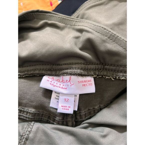 Isabel maternity olive green pants size 12 C9-13 - Picture 3 of 3